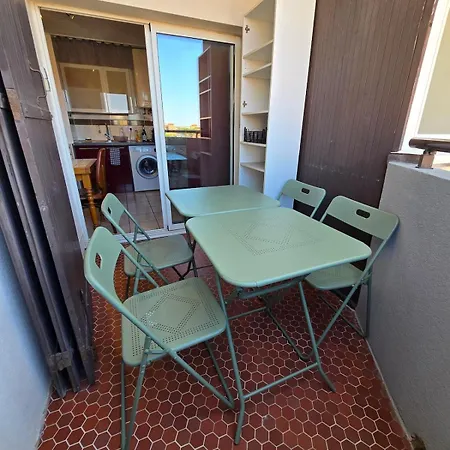 Daire Cosy T2, Vue Mer, - Clim, Wifi & Parking Le Barcarès